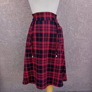 Kandy Kole Plaid Circle Skirt